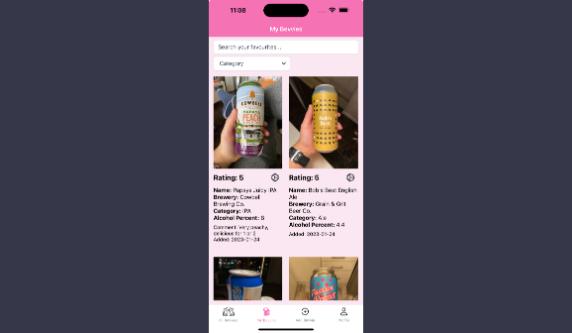 Screenshot of the Shouts app profile page